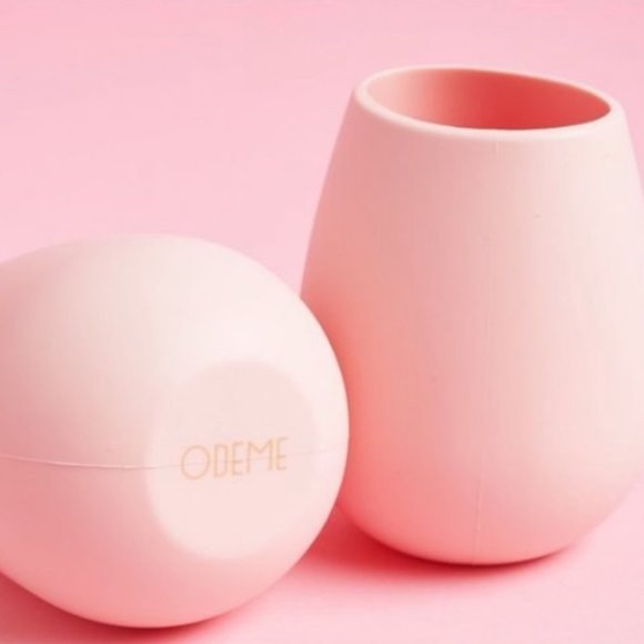 ODEME “WHAT A PAIR” PINK SILICONE WINE GLASSES - Picture 3 of 5